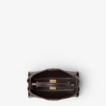 FENDI Peekaboo Mini Dark brown leather bag with threading - Image 2